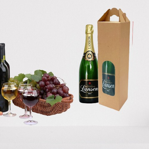 ( 10Pcs ) Dus Botol Wine Kotak Kemasan Minuman Box Botol Tinggi Packaging Hampers Gift
