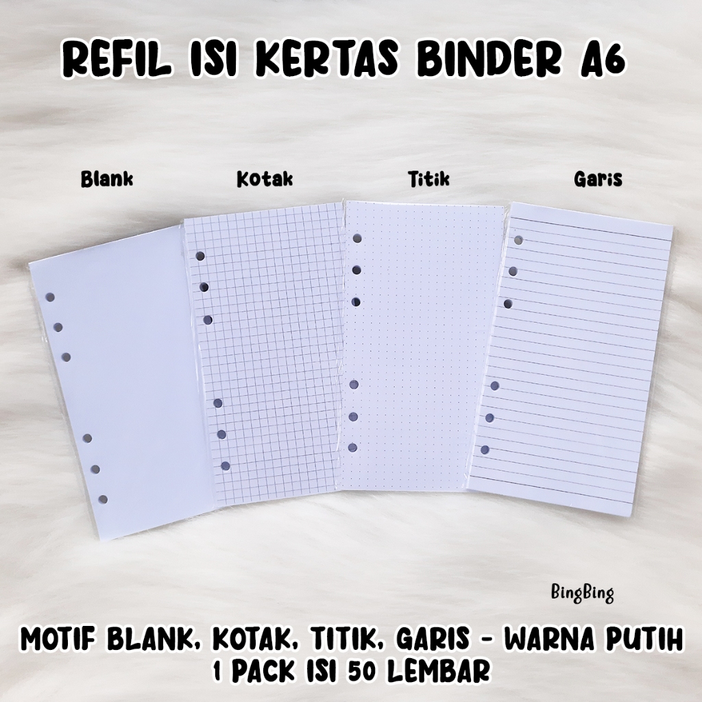 REFIL KERTAS BINDER A6 (6 LUBANG)