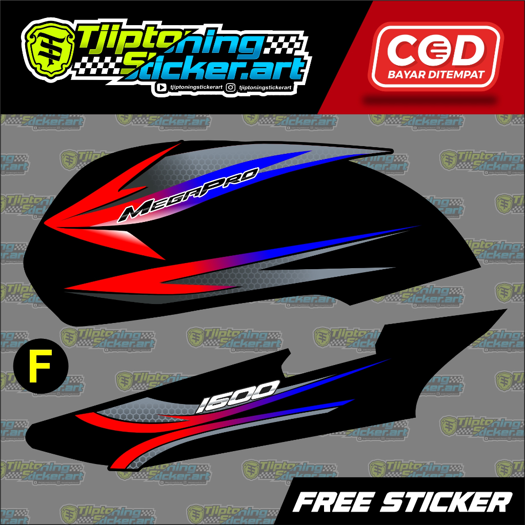 striping variasi megapro hiu - stiker megapro hiu lama - stiker custom megapro hiu
