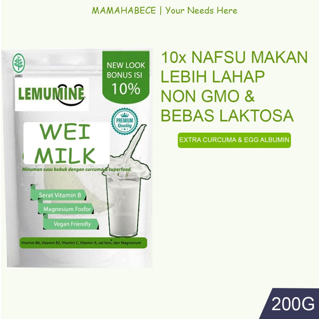 

Suplemen Penggemuk Badan Vitamin Penambah Nafsu Makan Susu Gemuk Badan Penambah Berat Badan Obat Gemuk Badan Milk Lemumine (200G)