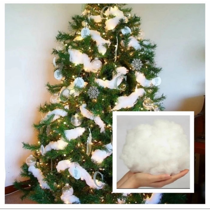 kapas salju pohon natal dekorasi pohon natal kapas salju putih
