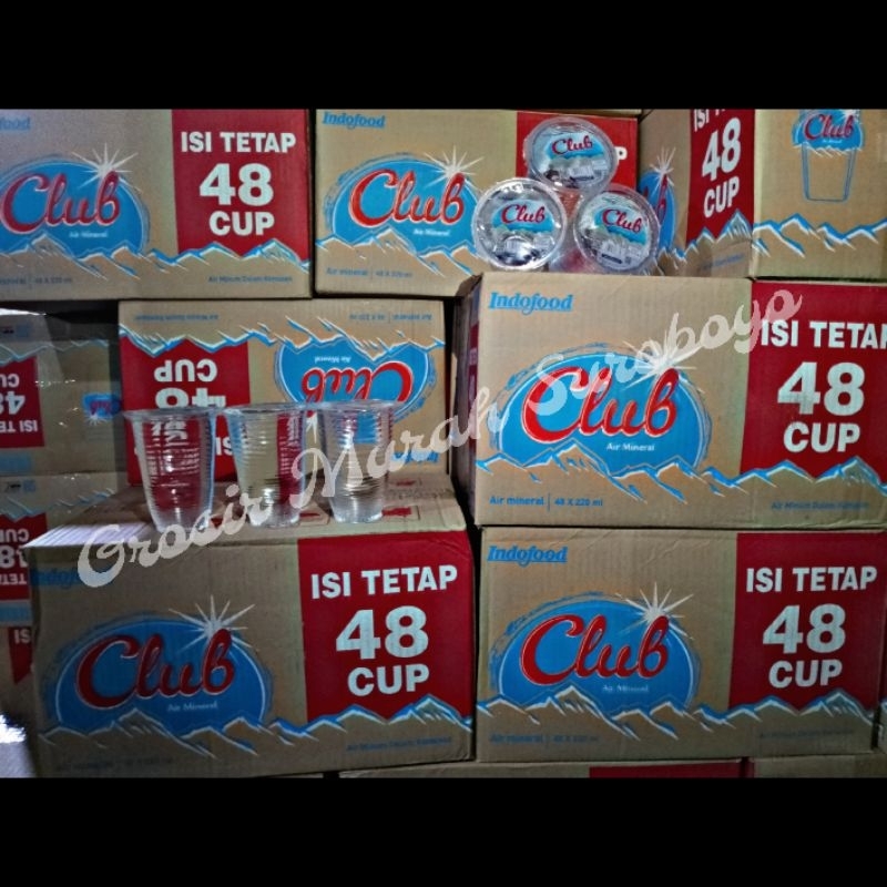 

CLUB Air Mineral 220ml x 48 gelas (1 box)INSTAN SURABAYA