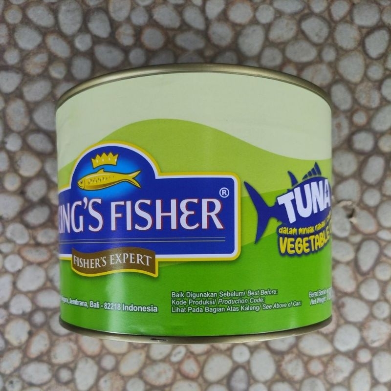 

KING FISHER TUNA CHUNK IN VEGETABLE OIL (TUNA DALAM MINYAK NABATI) 1.8KG