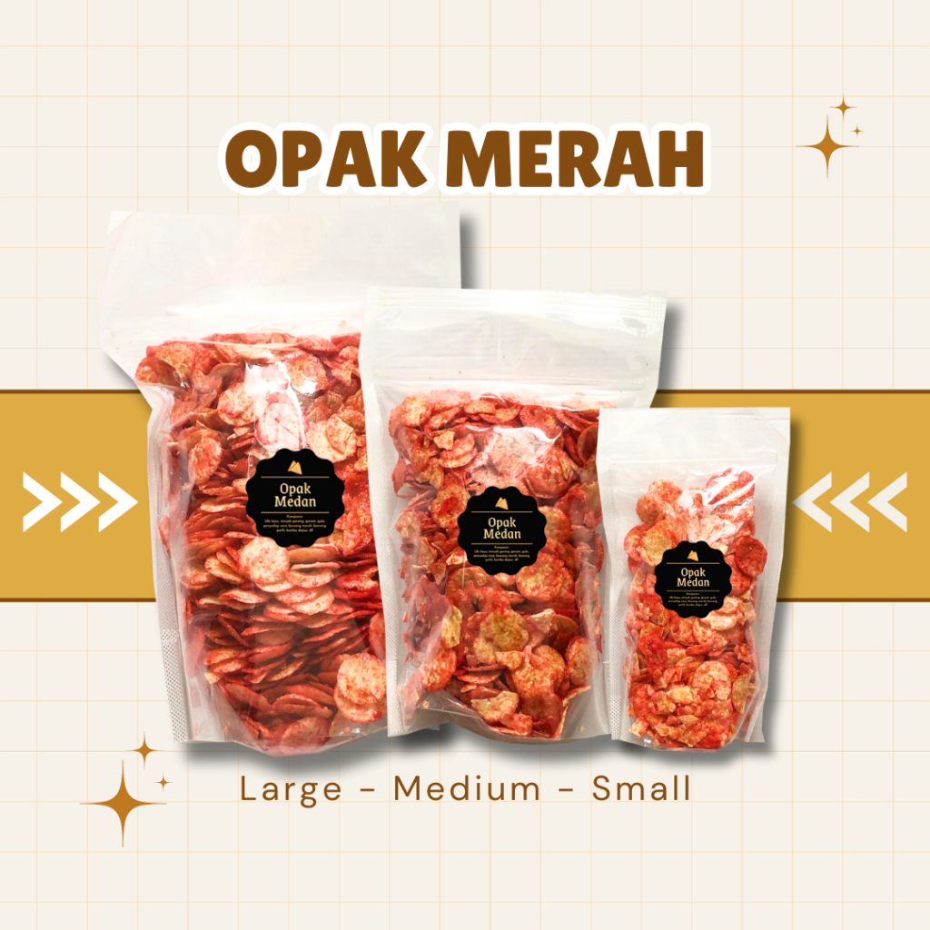 

[DELISH SNACKS] Opak Medan Merah / Snack Cemilan Camilan Jajanan Pedas Manis