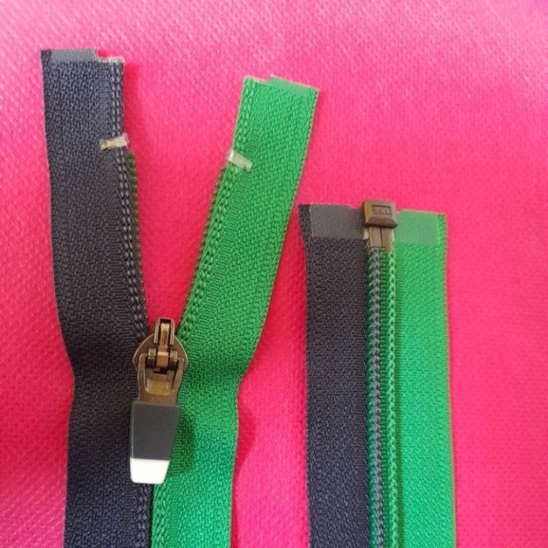 RESLETING SLETING YKK NO 5 DUA WARNA 65CM KEPALA  KARET PREMIUM