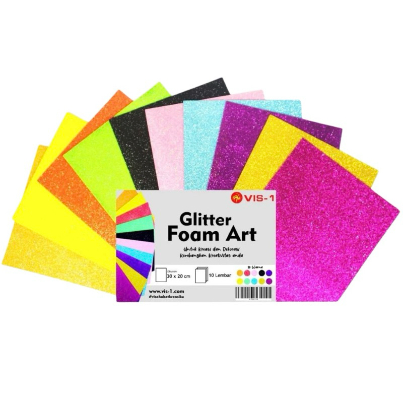 

10 PCS Eva Foam Paper Art Glitter Van - Art
