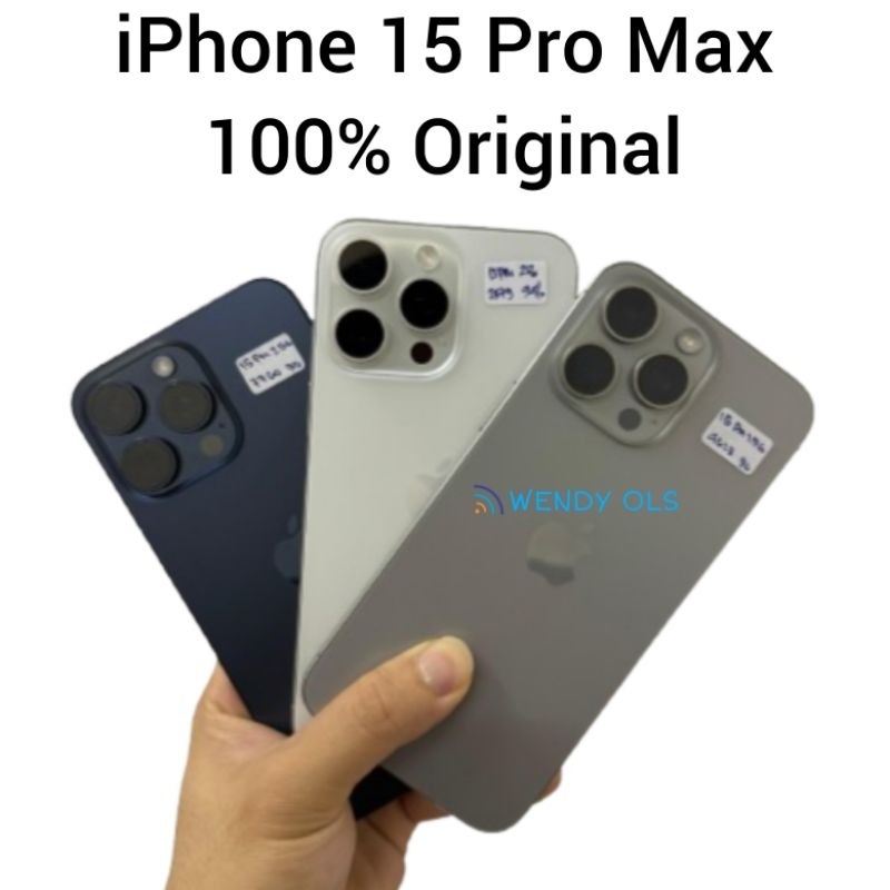 iPhone 15 Pro Max 128GB 256GB 512GB 1TB Black Blue White Natural Titanium Original Seken Second Beka