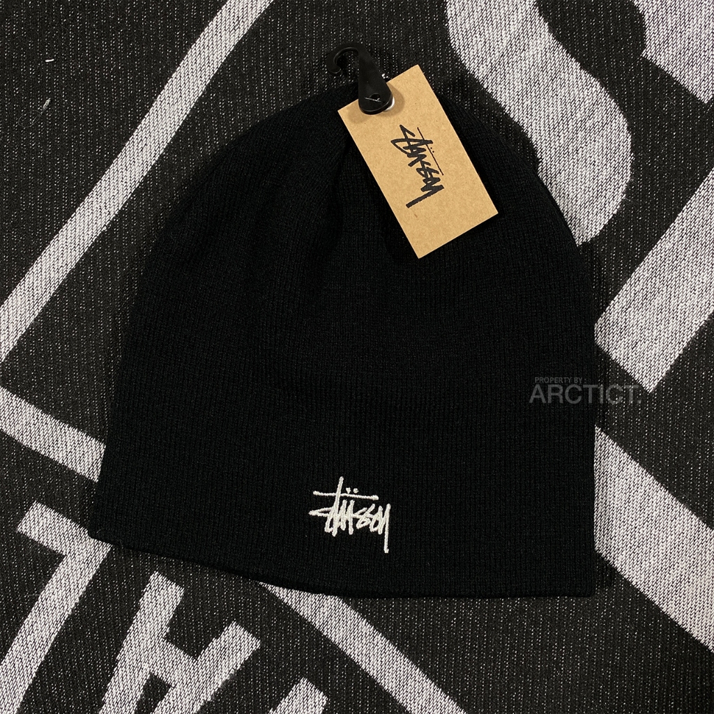 STUSSY BASIC SKULLCAP BEANIE HAT - BLACK | KUPLUK STUSSY