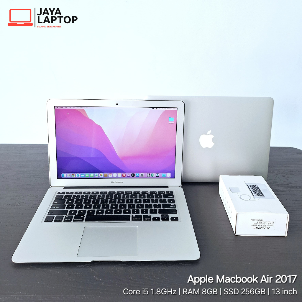 Apple Macbook Air 2017 13 inch Core i5 RAM 8GB SSD 256GB Laptop Second Bekas Murah Mulus