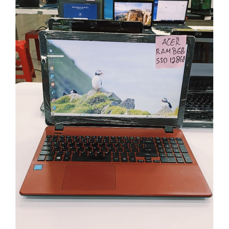 Laptop acer aspired ES1-531 celeron cpu N3160 15 inch 8Gb ssd 128Gb bekas mulus normal siap pakai