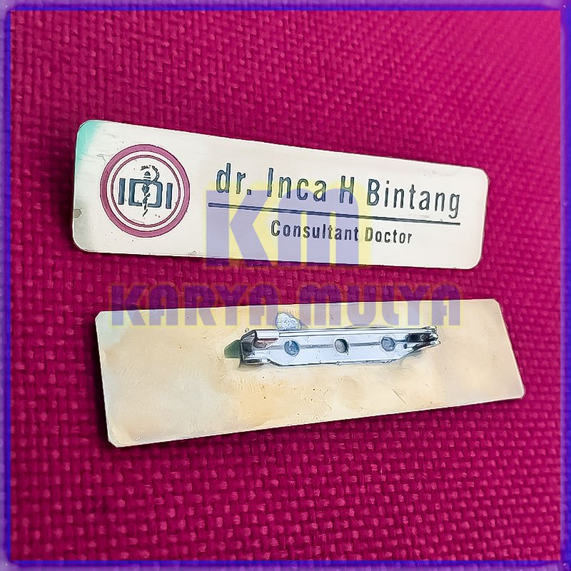 

Name Tag Ikatan Dokter Indonesia Nama Dada Stall IDI Full Logam - Karya Mulya