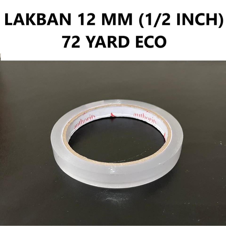 

Lakban 12 MM ( 1/2 inch ) x 72 yard ECO / solasi / isolasi / isolatip / selotip