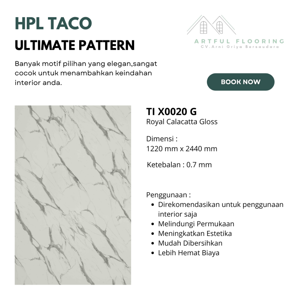 HPL TACO ULTIMATE PATTERN | Kode TI X0020 G | Lapisan Furniture-Pengaman Furniture