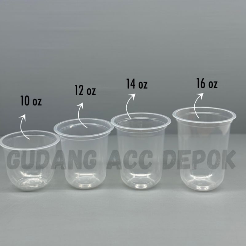 GELAS OVAL U 16OZ CUP OVAL U 16OZ GELAS PLASTIK BULAT TEBAL