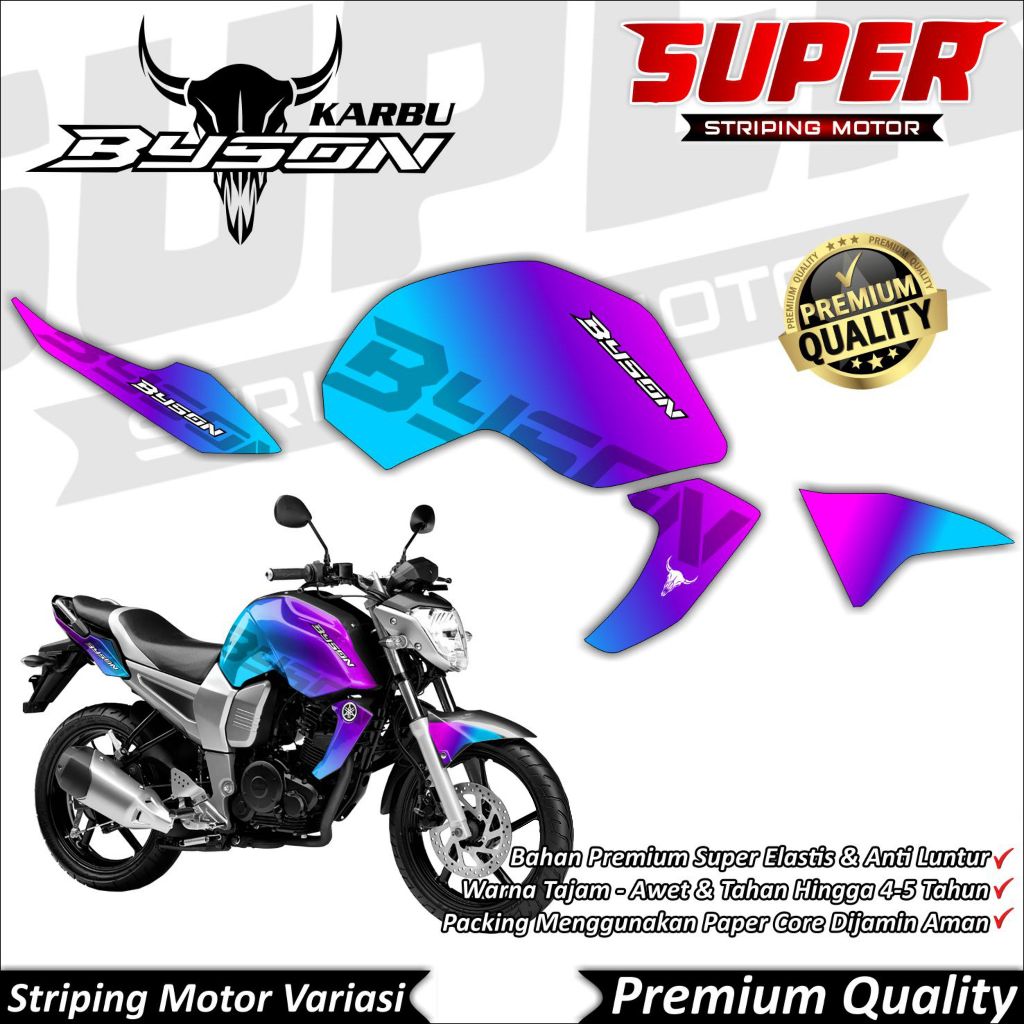 Stiker Byson Karbu Anti Luntur keren Striping Byson Striping Byson Karbu Striping Yamaha Byson Karbu