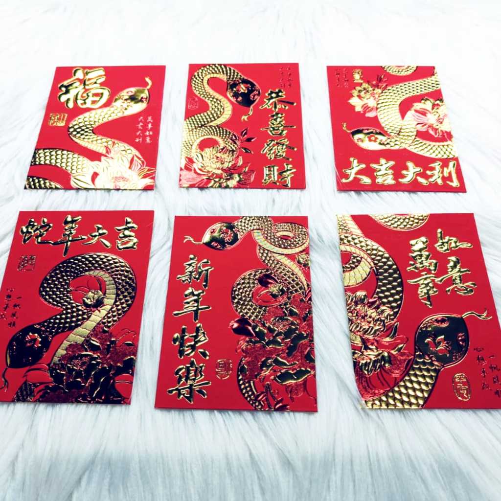 

Angpao Imlek Shio Ular 4057 Bahan Kertas Dove Emboss Emas Mewah Motif Mix Sesuai Gambar