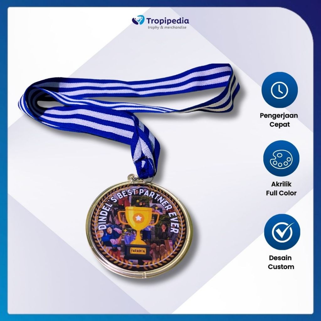 Medali Akrilik Insert Paper Desain Custom