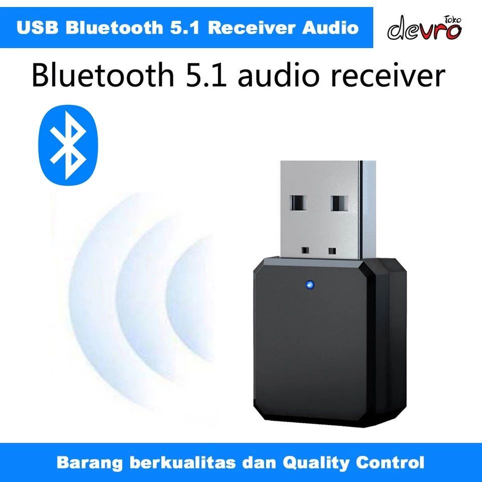 USB Bluetooth 5.1 Receiver Audio Adapter AUX kabel Speaker Tape Audio Mobil Multifungsi Bluetooth MP