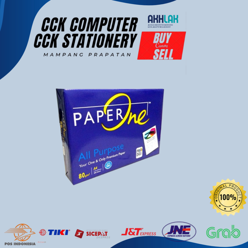

RB Paper One 80GR A4 / Kertas Fotocopy / Kertas Print / Kertas Paper One