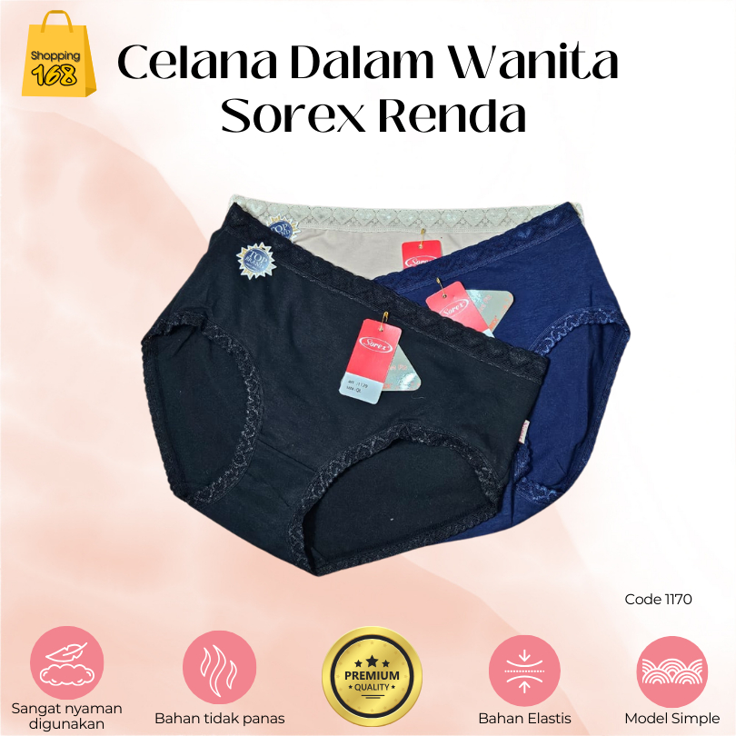 Celana dalam wanita sorex renda / Celana dalam wanita