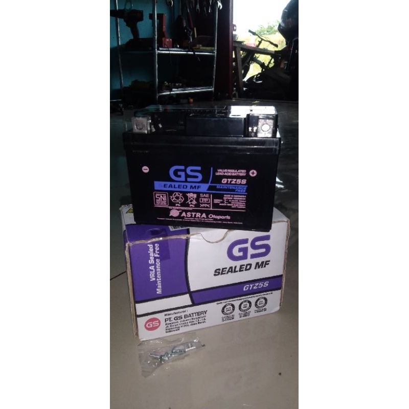 AKI Accu asli original GTZ5s GS astra motor beat mio j Vario 110 aki kering
