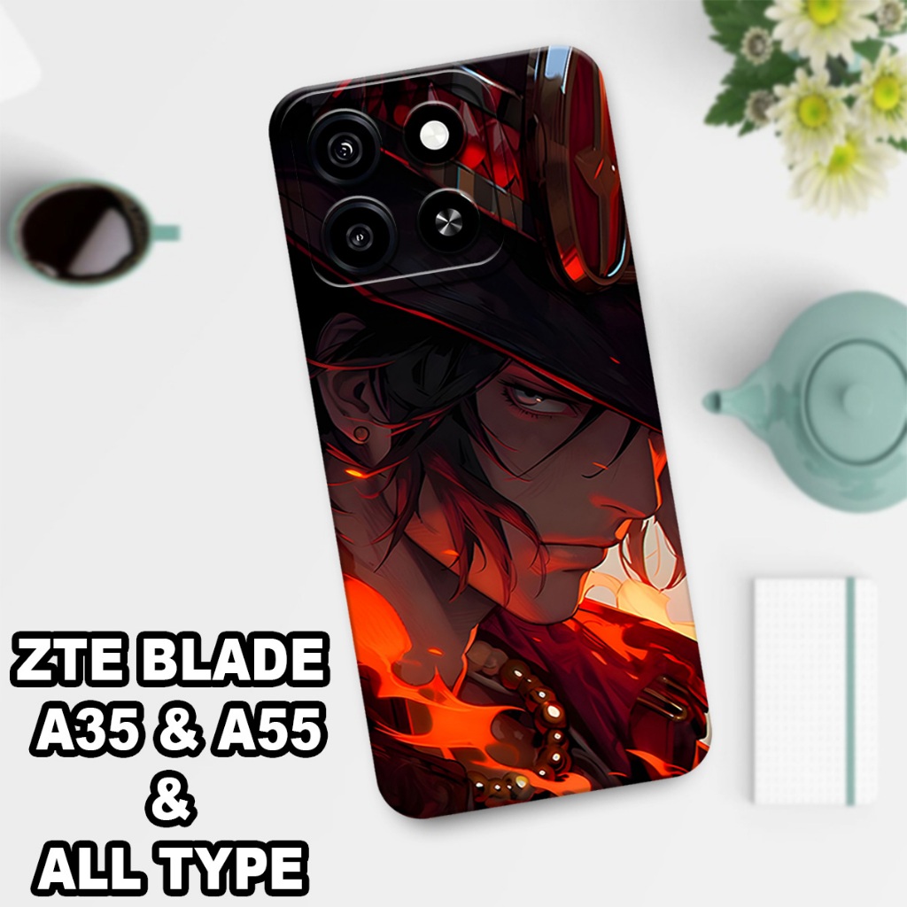 CC6/ Softcase karet lentur untuk ZTE BLADE A35 & A55 2024/Motif karakter anime one piece/case ZTE BL