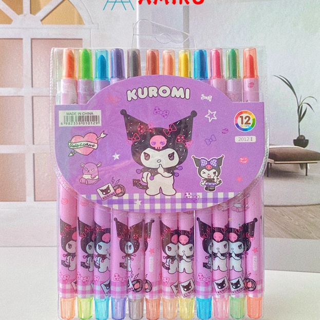 

KP8 krayon Putar panjang 12 Warna Crayon Putar Panjang Pendek Rolling CrayonOil Pastel
