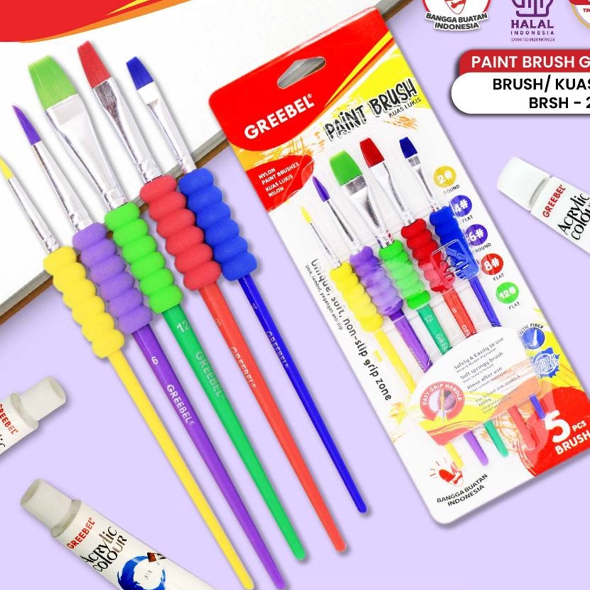 

Eksklusif GREEBEL Kuas Lukis Brush Paint Set Kuas Melukis 245A