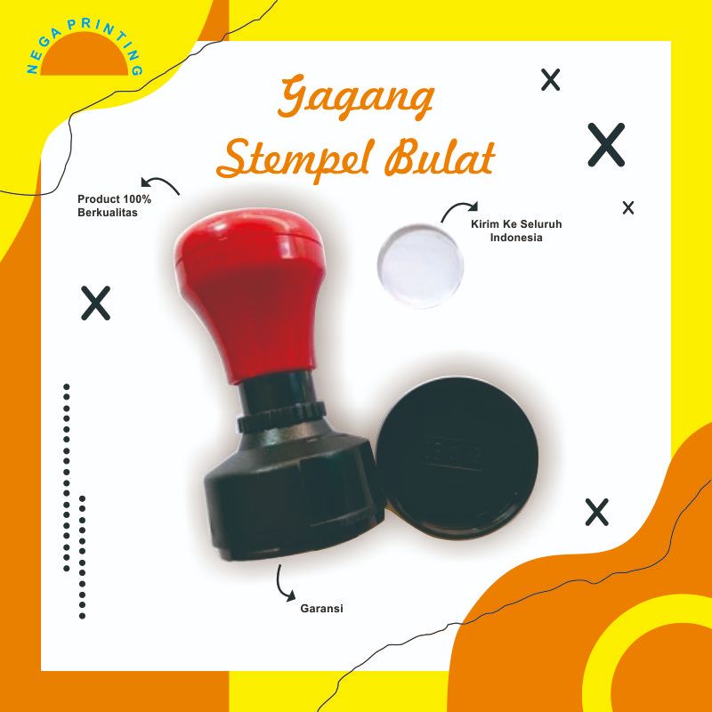 Gagang Stempel Flash Bulat