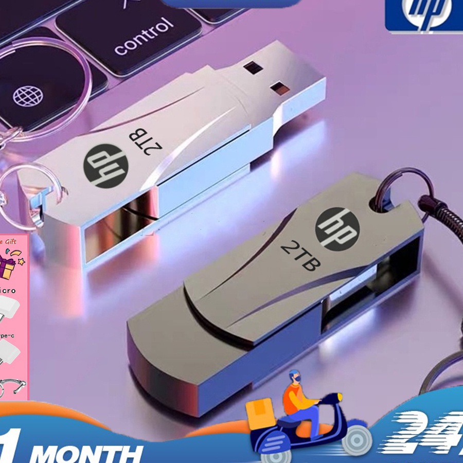 DISKON BOMBASTIS HP Flashdisk 2TB Hp Flash Drive Metal Waterproof USB 3 Pen Drive