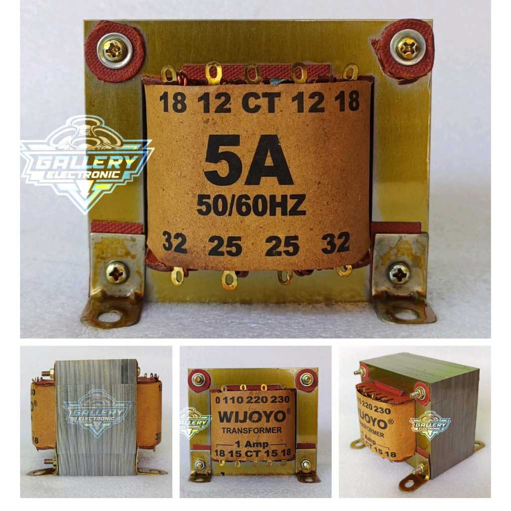 Travo 5A Besar CT 32V WIJOYO / Trafo 5 Amper BIG CT 32 Volt Tembaga Murni