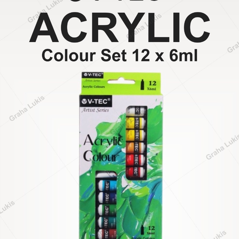 

KI3 VTec Acrylic Color Set 12x6Ml Cat Akrilik VTec 612A