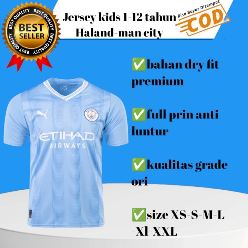 jersey bola anak haland mancity kaos bola anak jersey futsal anak