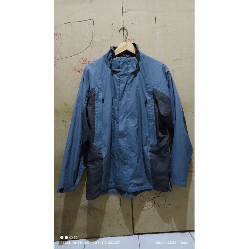 jaket buffallo biru muda hitam