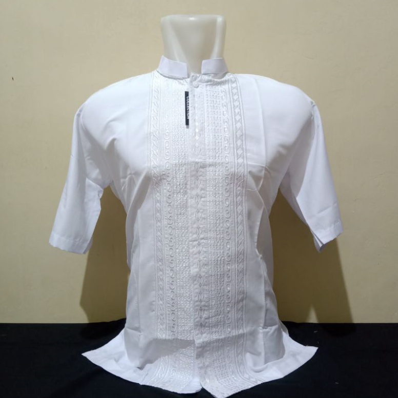 Recomended BAJU KOKO ERLITA LENGAN PENDEK S PUTIH FULL KATUN