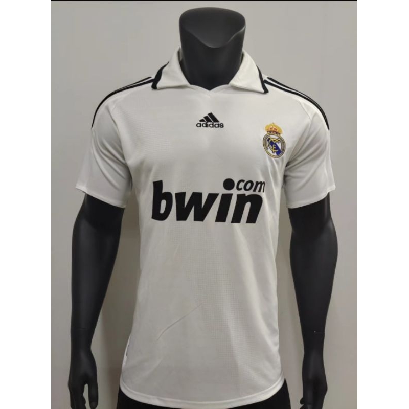 Jersey Kaos Baju Bola Real Madrid Home Away 3rd Third Retro Klasik Classic Jadul Lawas Putih Parmala