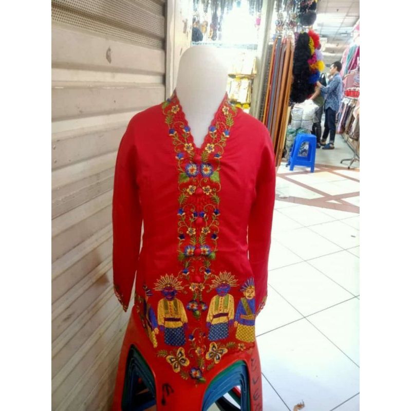 ATASAN KEBAYA ENCIM ANAK ANAK // KEBAYA NONE ANAK // ENCIM ANAK MOTIF ONDEL // KEBAYA ENCIM ANAK