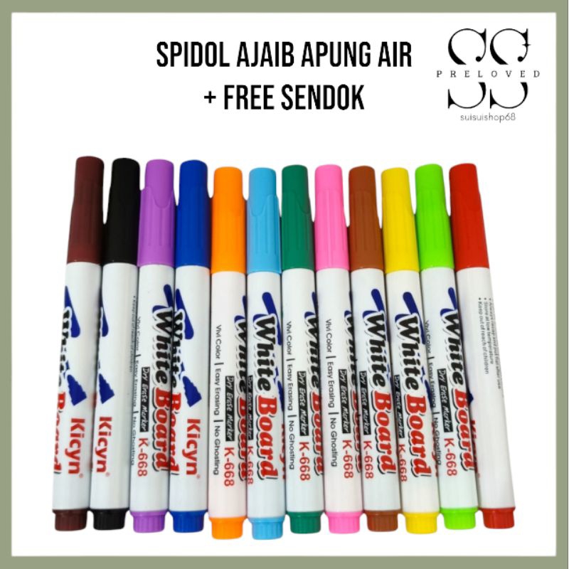 

PRELOVED Spidol Ajaib Apung Air Free Sendok (12pc)