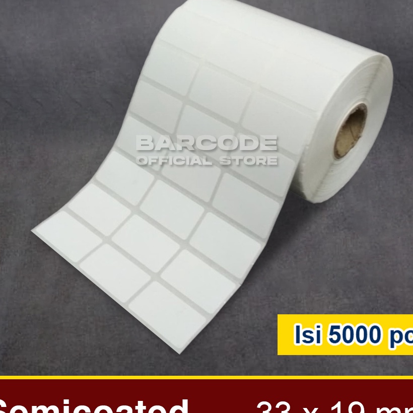 

Super Label Barcode 33 x 19 mm 33x19 33x19mm Kes Sticker Semicoated 3