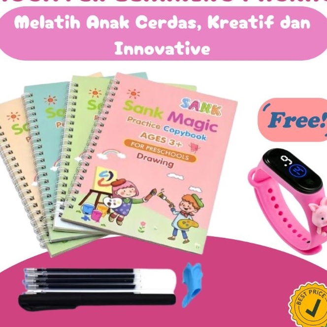 

Price ISI 4 BUKU PULPEN REFILL FREE JAM TANGAN ANAK PEREMPUAN Buku Ajaib Bisa Hapus Sendiri Sank Magic Alphabet Practice Book Set Buku Edukasi Belajar Menulis Pen Pulpen Tinta Stationery