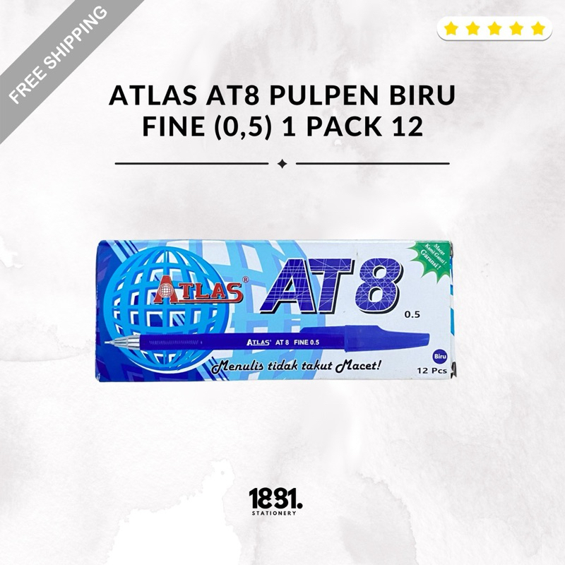 

Pulpen Atlas AT8 Biru | Pulpen Atlas (0,5) | Pulpen Atlas Biru 12 pcs (pack/pcs)