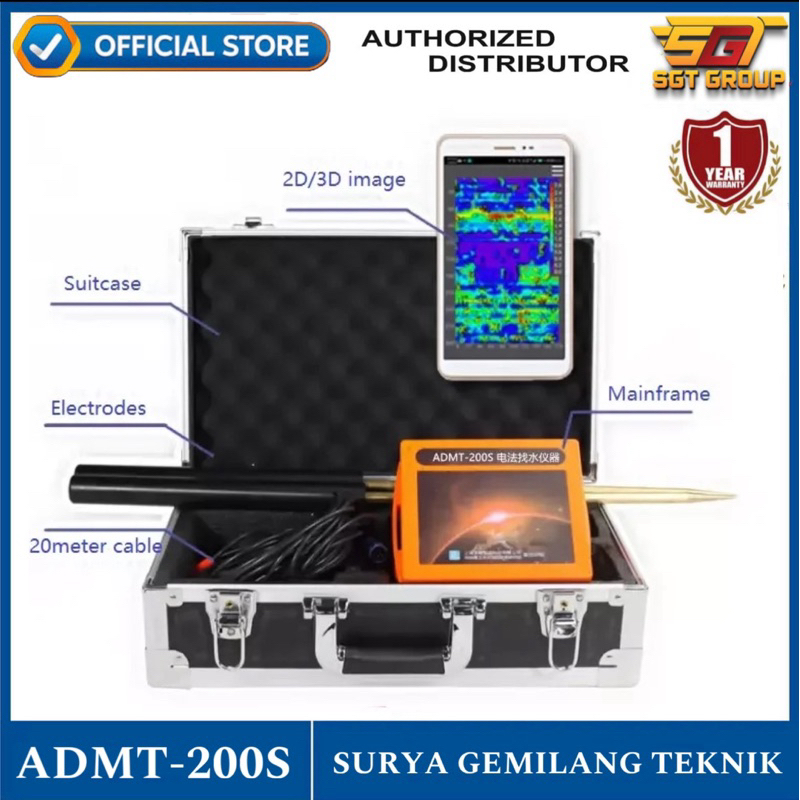 Alat Geolistrik Autometic Deteksi Air Tanah Pengeboran Type ADMT-200S-Y Water Detector Intelligent A