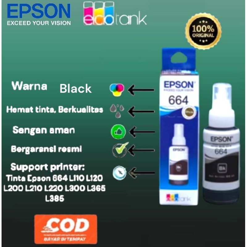 TINTA PRINTER EPSON 664 ORIGINAL