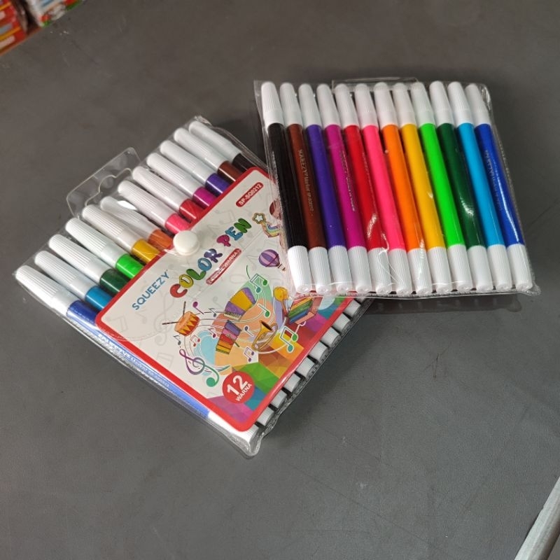 

Spidol Set 12 Warna SQUEEZY