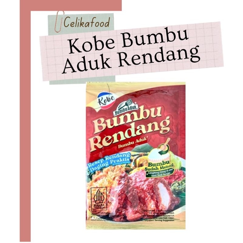 

Kobe Bumbu Aduk Rendang 20gr Sachet Matang Bumbu Makanan Instan