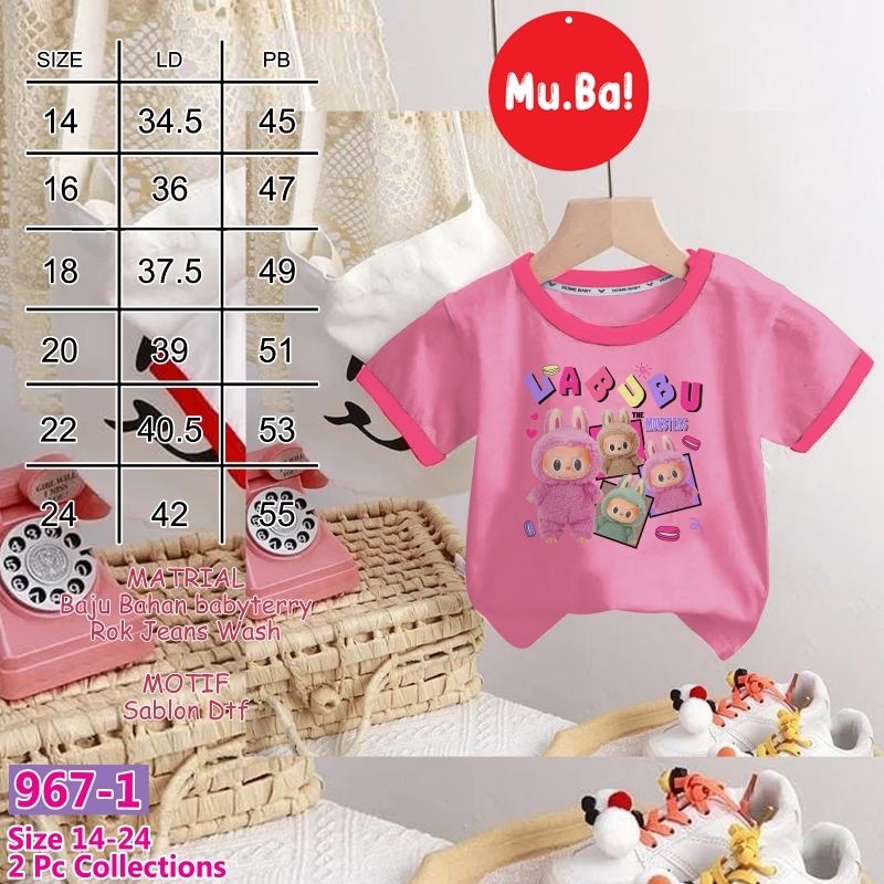 Grosir 6 pcs Littlepineapple 967-1 size 14-24 / 9-15 tahun