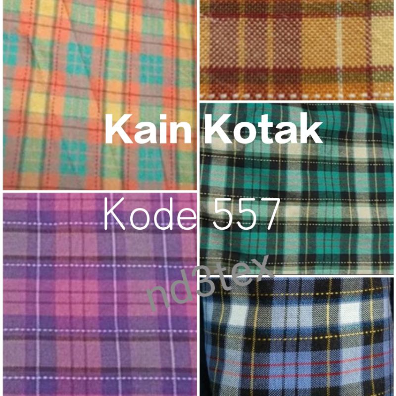 Kain Seragam Kotak / Katun Motif Kotak Kode 557