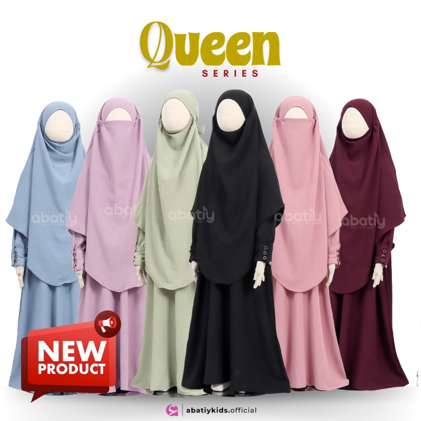 Harga Bersahabat ABATIY  QUEEN SERIES FRENCH KHIMAR GAMIS SET ANAK PEREMPUAN
