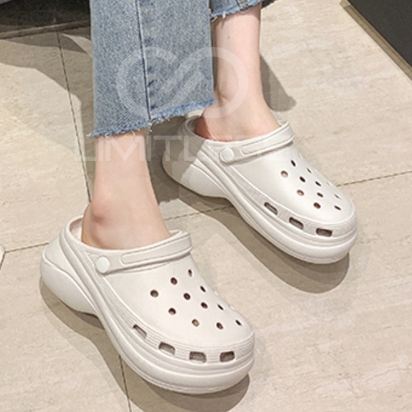 STOKTERBATAS Limitless  Sandal Fuji Karet Tinggi Sandal Baim Wanita Sendal Platform Cewek Korean Sty