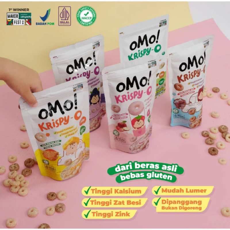 

OMO! Crispy O Snack Puff Cemilan Sehat MPASI Bayi 8bln+ Glutten Free